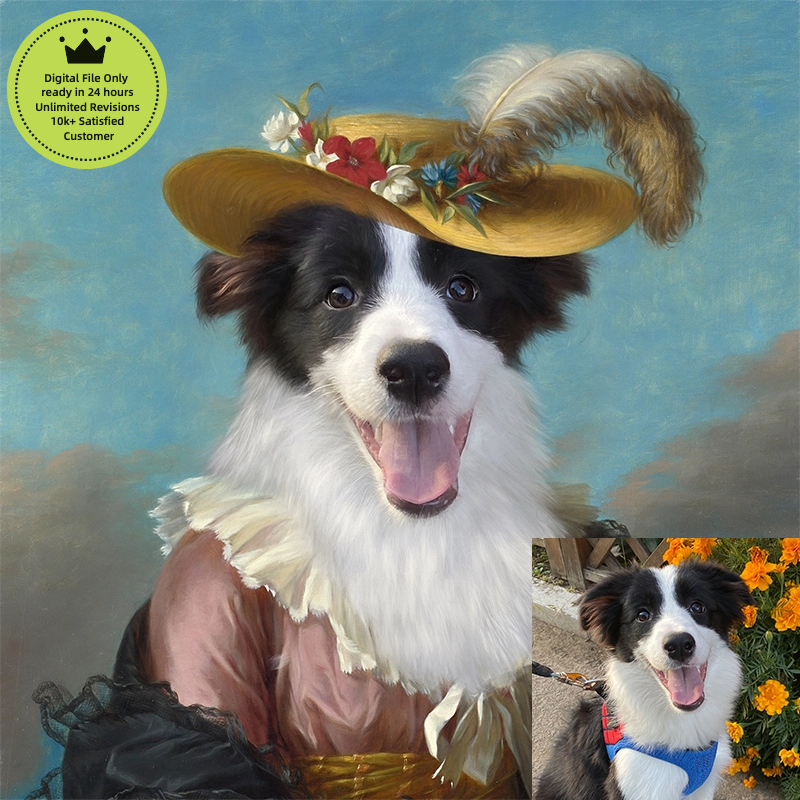 Custom Digital Pet Portrait — Get Ready in 24 Hours