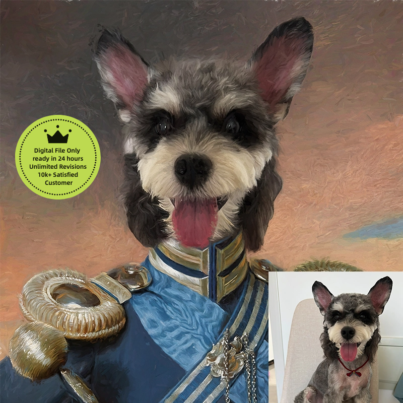 Custom Digital Pet Portrait — Get Ready in 24 Hours